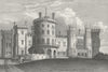 BELVOIR CASTLE. Leicestershire Duke Rutland. Jones 1829 old antique print