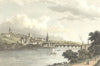 NEWCASTLE UPON TYNE. Askews wood. river 1830 old antique vintage print picture