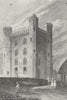 LINCS. Tattershall Castle. Saunders Amount Foxing 1836 old antique print