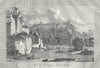 SWITZERLAND. Friburg in. Swiss. Sparrow view river 1825 old antique print