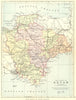 DEVON. The county of Devon c1880 old antique vintage map plan chart