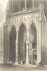 GERMANY. Porch cathedral, Ulm. Archways Statues  1842 old antique print