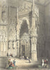 GERMANY. Porch cathedral, Ratisbon. parade  1842 old antique print picture