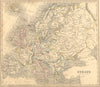 MAPS. Europe c1850 old antique vintage plan chart