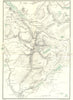 SNOWDON SHOWING PATHS TO SUMMIT. Llanberis. WARD LOCK 1924 old antique map