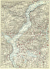 LAKE LAGO MAGGIORE. Locarno Varese Pallanza. Vintage map plan. Italy 1927