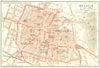 BRESCIA. Vintage town city map plan. Italy 1927 old vintage chart