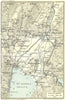 LAKE LAGO DI GARDA (BENACO) . Riva Arco &c. Vintage map plan. Italy 1927