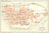 ORVIETO. Vintage town city map plan. Italy 1927 old vintage chart