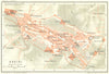 ASSISI. Vintage town city map plan. Italy 1927 old vintage chart