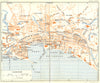 COTE D'AZUR. Cannes 1926 old vintage map plan chart