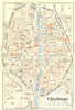 BELGIUM. Tournai 1929 old vintage map plan chart