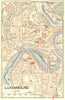 LUXEMBOURG. Luxembourg 1929 old vintage map plan chart