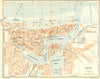 NORMANDY. Normandie. Dieppe 1928 old vintage map plan chart