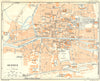 BRITTANY. Bretagne. Rennes 1928 old vintage map plan chart