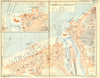 FRANCE. Trouville-Deauville 1932 old vintage map plan chart