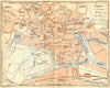 FRANCE. Caen 1932 old vintage map plan chart