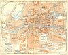 FRANCE. Rennes 1932 old vintage map plan chart