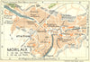 BRITTANY. Morlaix 1932 old vintage map plan chart