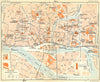 FRANCE. Nantes Centre De La Ville 1932 old vintage map plan chart