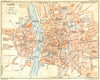 FRANCE. Angers 1932 old vintage map plan chart