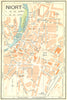 FRANCE. Niort 1932 old vintage map plan chart