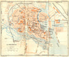 FRANCE. La Rochelle 1932 old vintage map plan chart