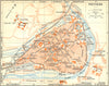 FRANCE. Poitiers 1932 old vintage map plan chart