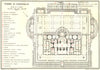 ROME. Terme Di Caracalla 1925 old vintage map plan chart