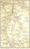 SWITZERLAND. Great St Bernard Martigny 1923 old antique vintage map plan chart