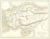 TURKEY. Asia Minor 1847 old antique vintage map plan chart