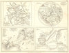 ROME. Athens Syracuse 1847 old antique vintage map plan chart