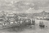 PORTUGAL. Oporto c1885 old antique vintage print picture