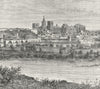 FRANCE. Avignon & Palace of Popes c1885 old antique vintage print picture