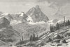 ITALY. Mont Cervin, from Plete, Val Tournanche c1885 old antique print picture