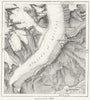 SWITZERLAND. Aletsch Glacier, sketch map c1885 old antique plan chart
