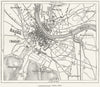 SWITZERLAND. Basel(Bale)sketch map c1885 old antique vintage plan chart