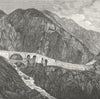 SWITZERLAND. Devil's bridge Rd St Gotthard c1885 old antique print picture