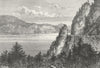 SWITZERLAND. Lake 4 Cantons c1885 old antique vintage print picture
