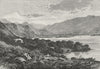 CUMBS. Derwent Water c1885 old antique vintage print picture