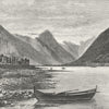 NORWAY. Fjaerland-Fiord c1885 old antique vintage print picture