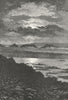 NORWAY. Sun at Midnight, Spitsbergen c1885 old antique vintage print picture
