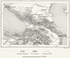 CAUCASUS GEORGIA. Hot Springs Naphtha, sketch map c1885 old antique chart