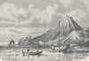 JAPAN. Cape Horner-view entry of Kagoshima Bay c1885 old antique print picture
