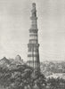 INDIA. Area of Delhi Tower Kutab c1885 old antique vintage print picture