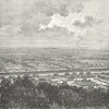 BURMA. Mandalay, from Hill c1885 old antique vintage print picture