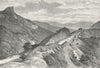 INDIA. Bhor Ghat-Gradient of Railway Khandala c1885 old antique print picture