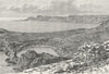 GREECE. Isle of Rhodes-Lindos Bay c1885 old antique vintage print picture