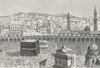 SAUDI ARABIA. Mecca-Court of Kaaba c1885 old antique vintage print picture