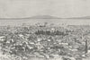 TURKEY. Smyrna-view from Mount Pagus c1885 old antique vintage print picture